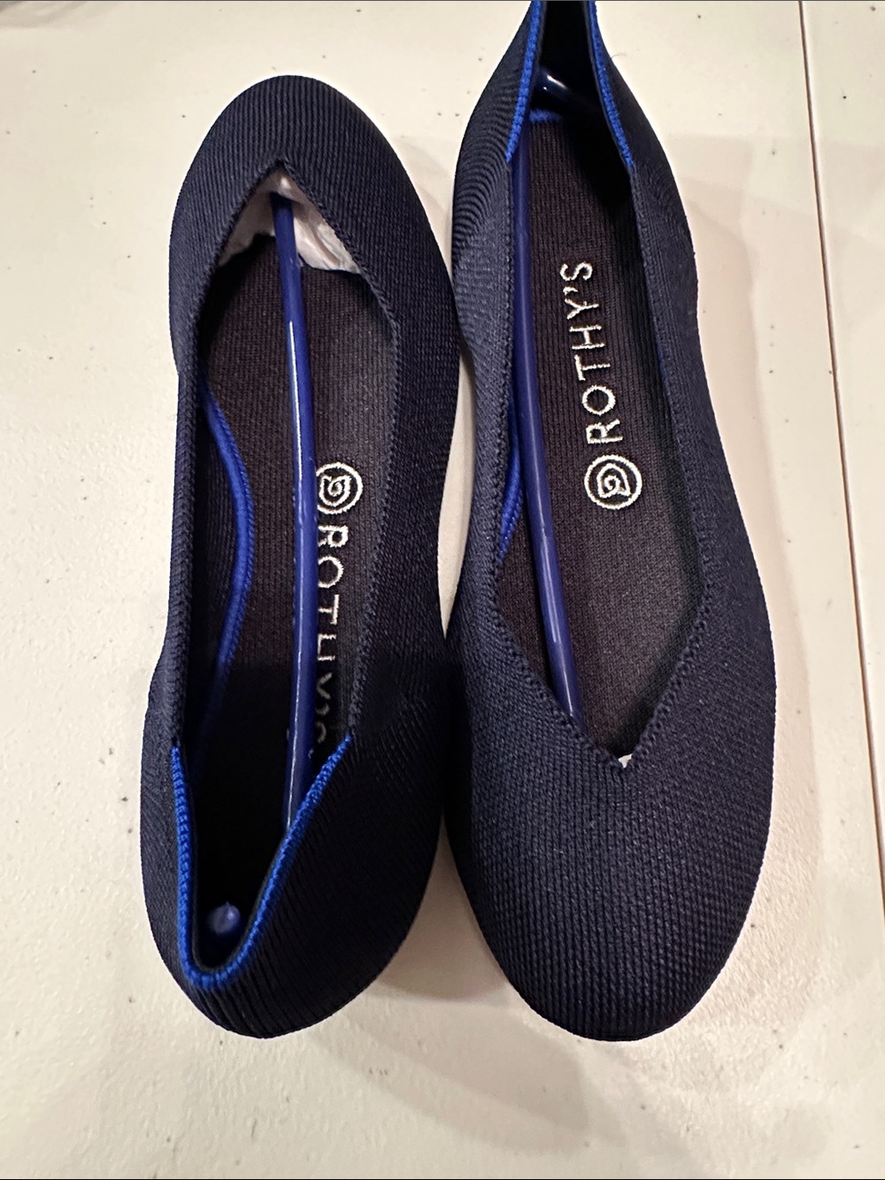 Rothy's Navy Knit Flats